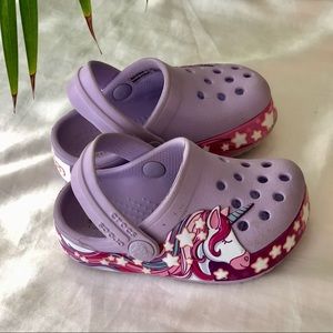 CROCS Kids Crocband Clog Unicorn Sandals 4C